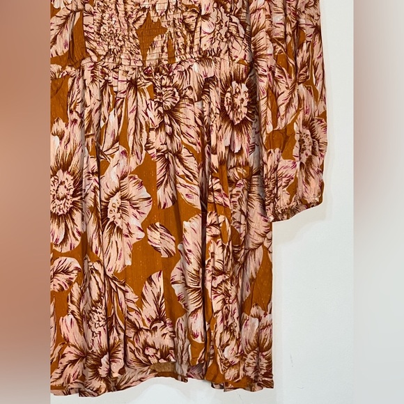 Band of The Free Jo Gold Floral Dress Large NWT - Picture 6 of 12